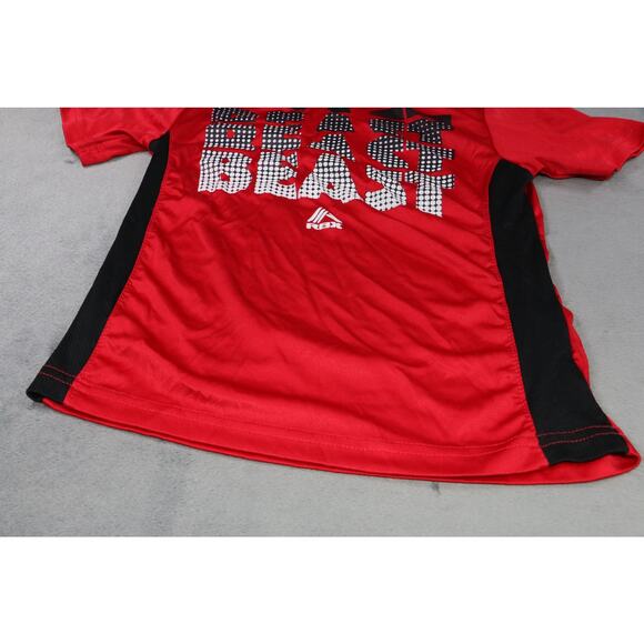 RBX Kids Athletic T-Shirt Red Black “BEAST” Graphic Performance Tee Size 5/6 - Picture 4 of 8